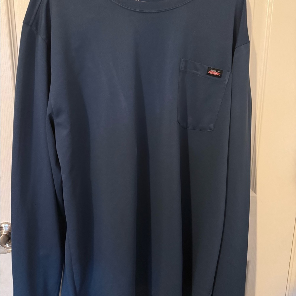 Dickies Men's Navy Long Sleeve Tee - Picture 3 of 4